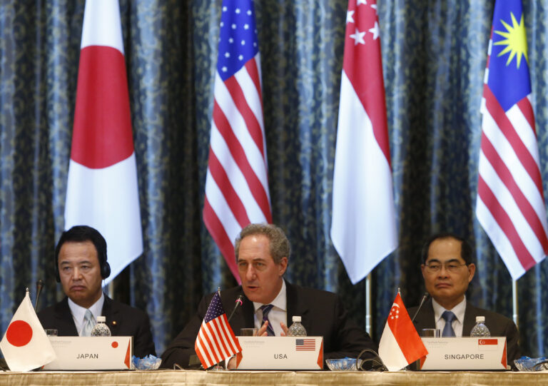 U.S. Trade Representative Froman speaks at the end of the TPP Ministerial meeting in Singapore